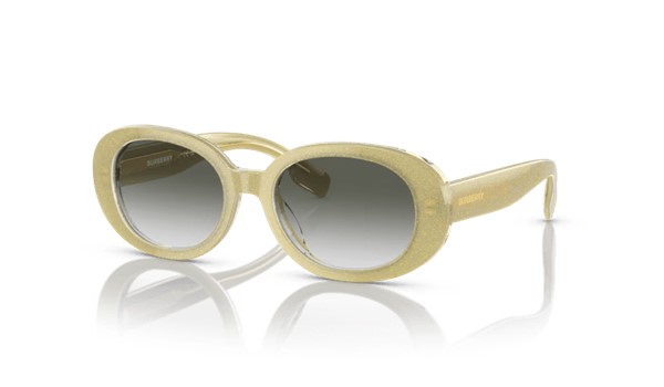 Burberry 0JB4339 39628E Kids Sunglasses Gold Beige Gradient Light Grey Lenses