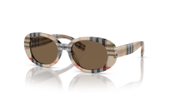 Burberry 0JB4339 377873 Kids Sunglasses Vintage Check Dark Brown Lenses