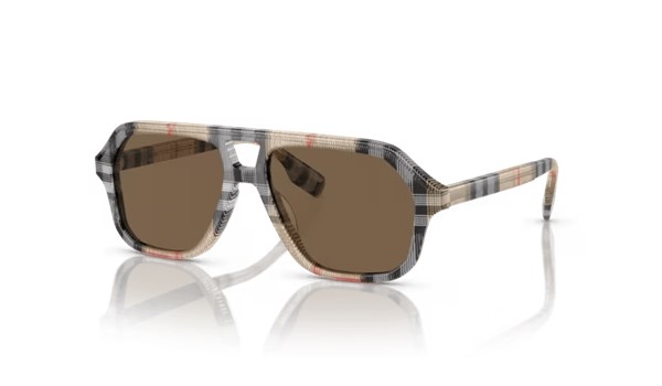 Burberry 0JB4340 377873 Kids Sunglasses Vintage Check Dark Brown Lenses