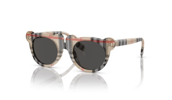 Burberry 0JB4355 377887 Kids Sunglasses Vintage Check Dark Grey Lenses