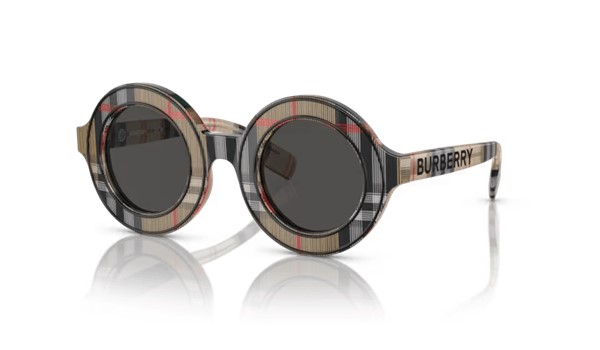 Burberry 0JB4386 377887 Kids Sunglasses Vintage Check Dark Grey Lenses